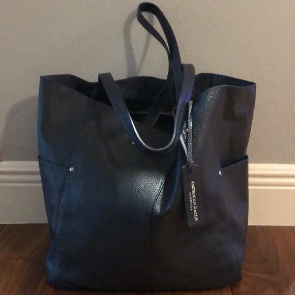 unlined leather tote
